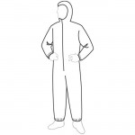 Liberty TY127S Tyvek Coveralls with hood/elastic wrists/ankles