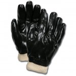 MCR Safety 6100 Black PVC Work Glove with Knit Wrist