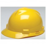 MSA 475360  V-Gard® Protective Cap MSA Yellow with Fas-Trac® Ratchet