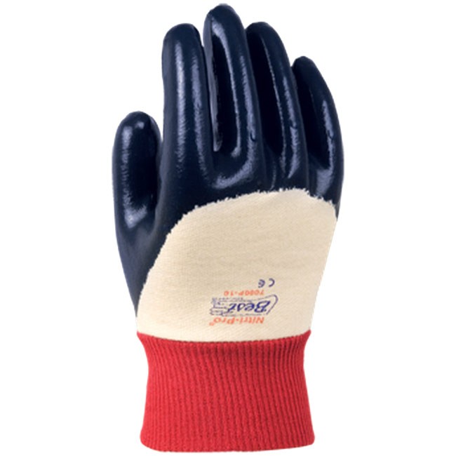 Showa Best Glove 7000PR Nitri-Pro Palm Coated Nitrile Glove with Knit ...